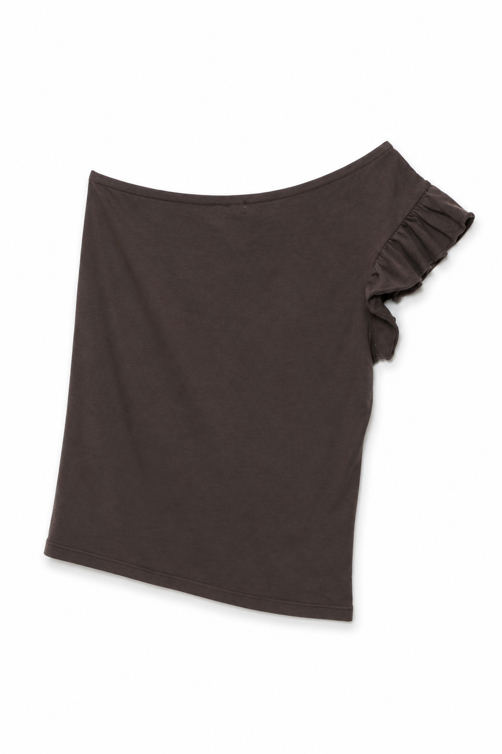 Top monospalla aletta - MARRONE
