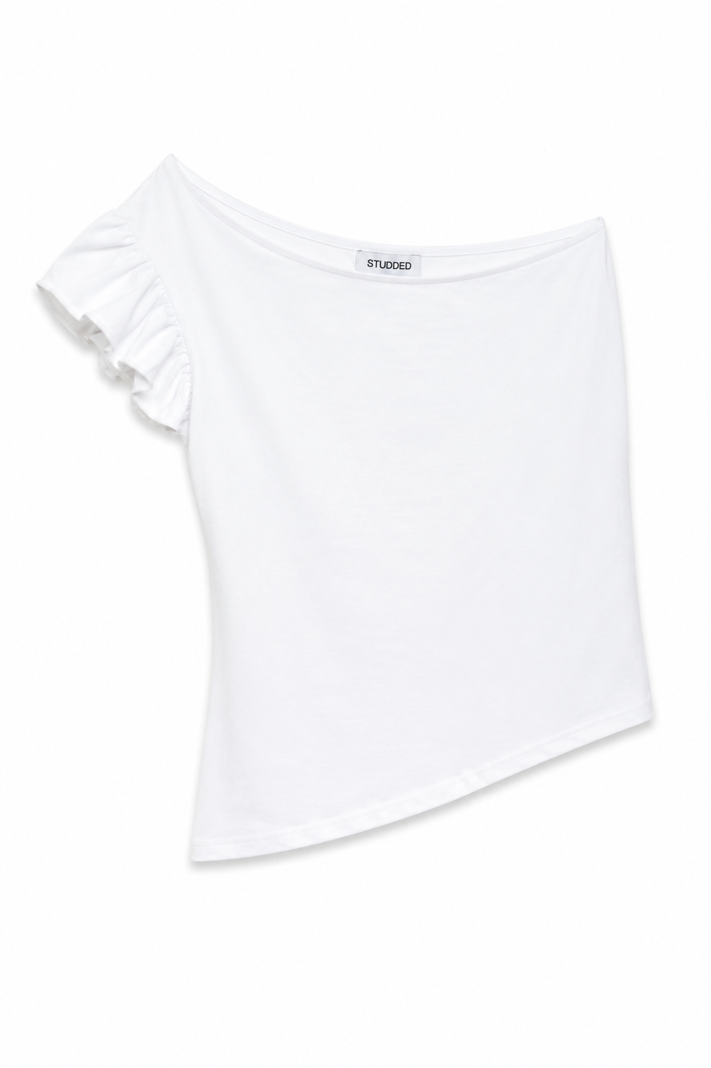 Top monospalla aletta - BIANCO