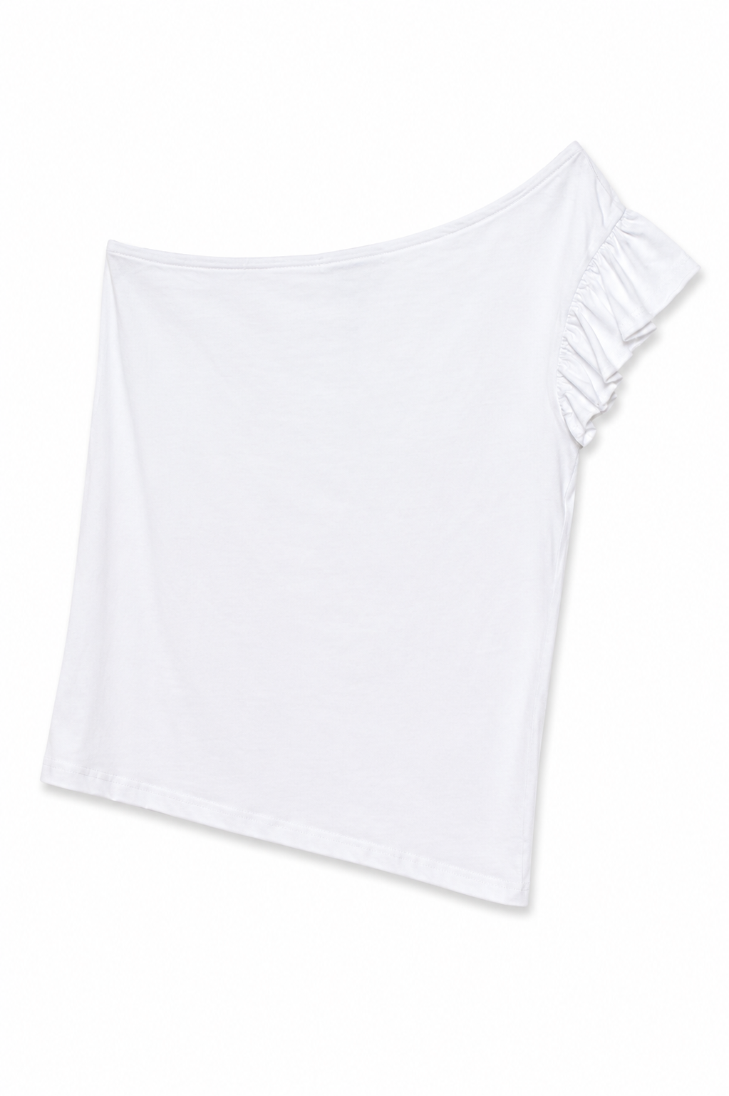 Top monospalla aletta - BIANCO