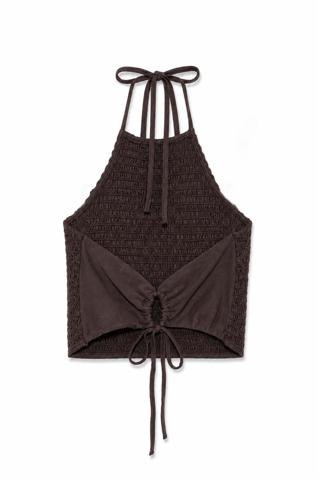 Top punto smock - MARRONE