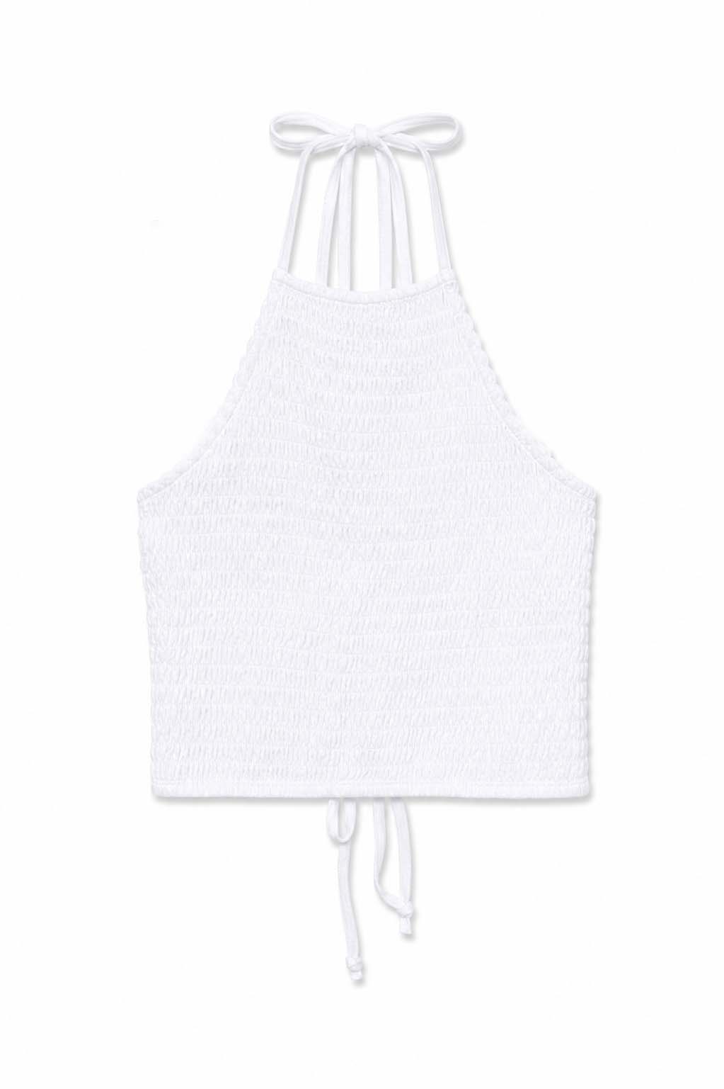 Top punto smock - BIANCO