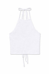 Top punto smock - BIANCO