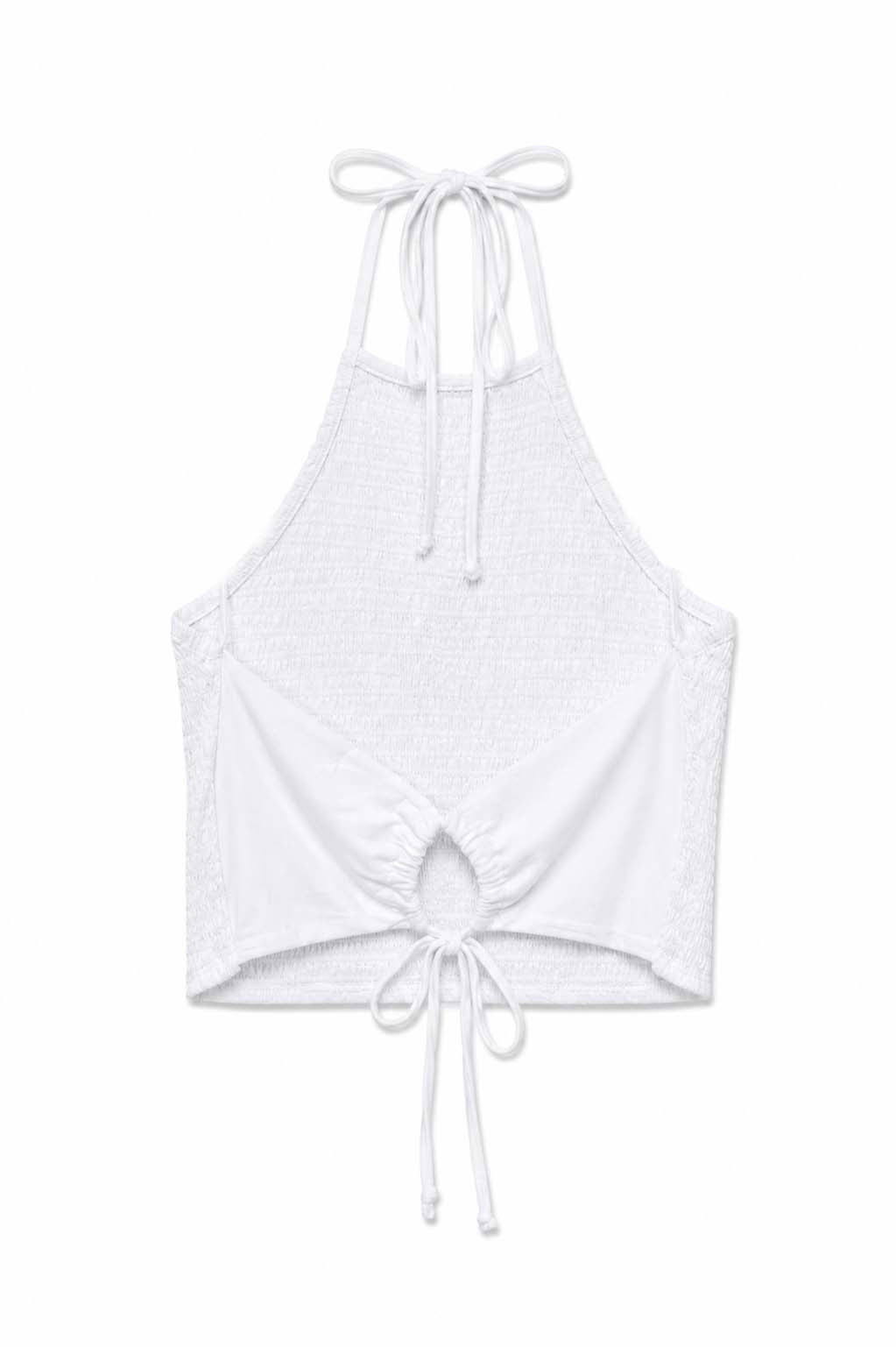 Top punto smock - BIANCO
