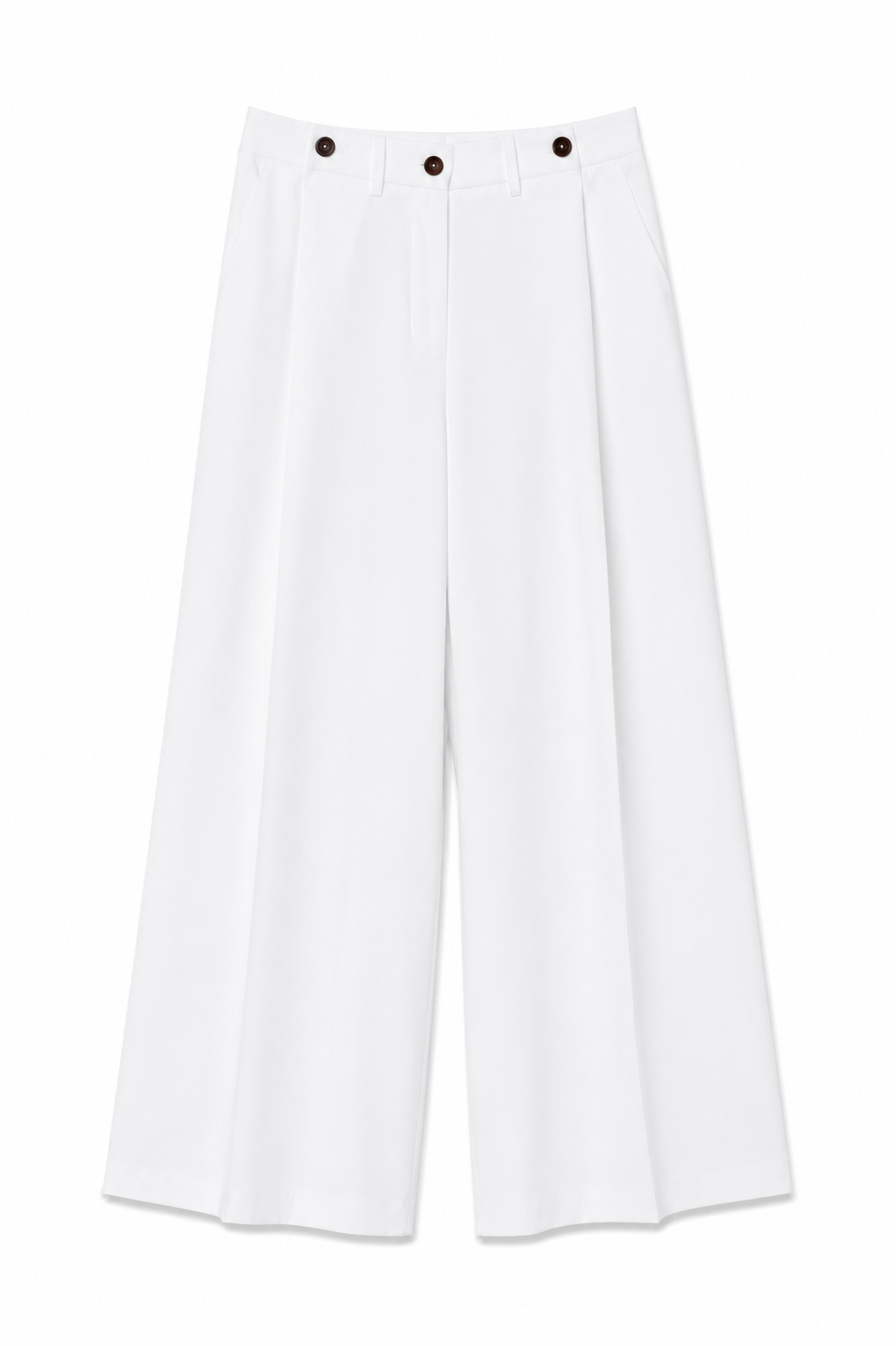 Pantaloni con bottoni - BIANCO