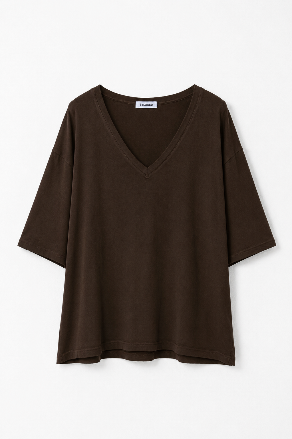 Maglia scollo a V - MARRONE