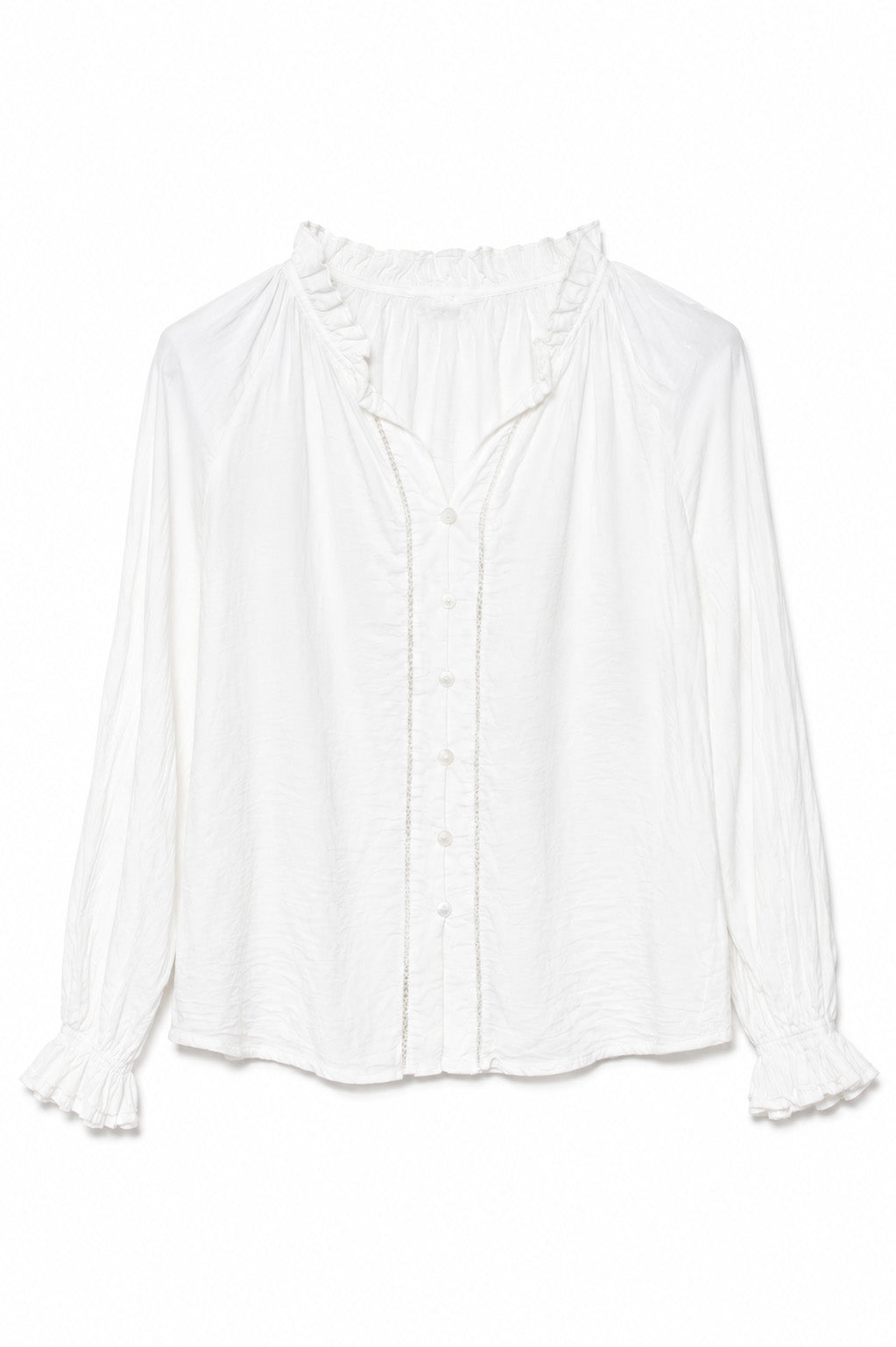 Blusa con bottoni - BIANCO