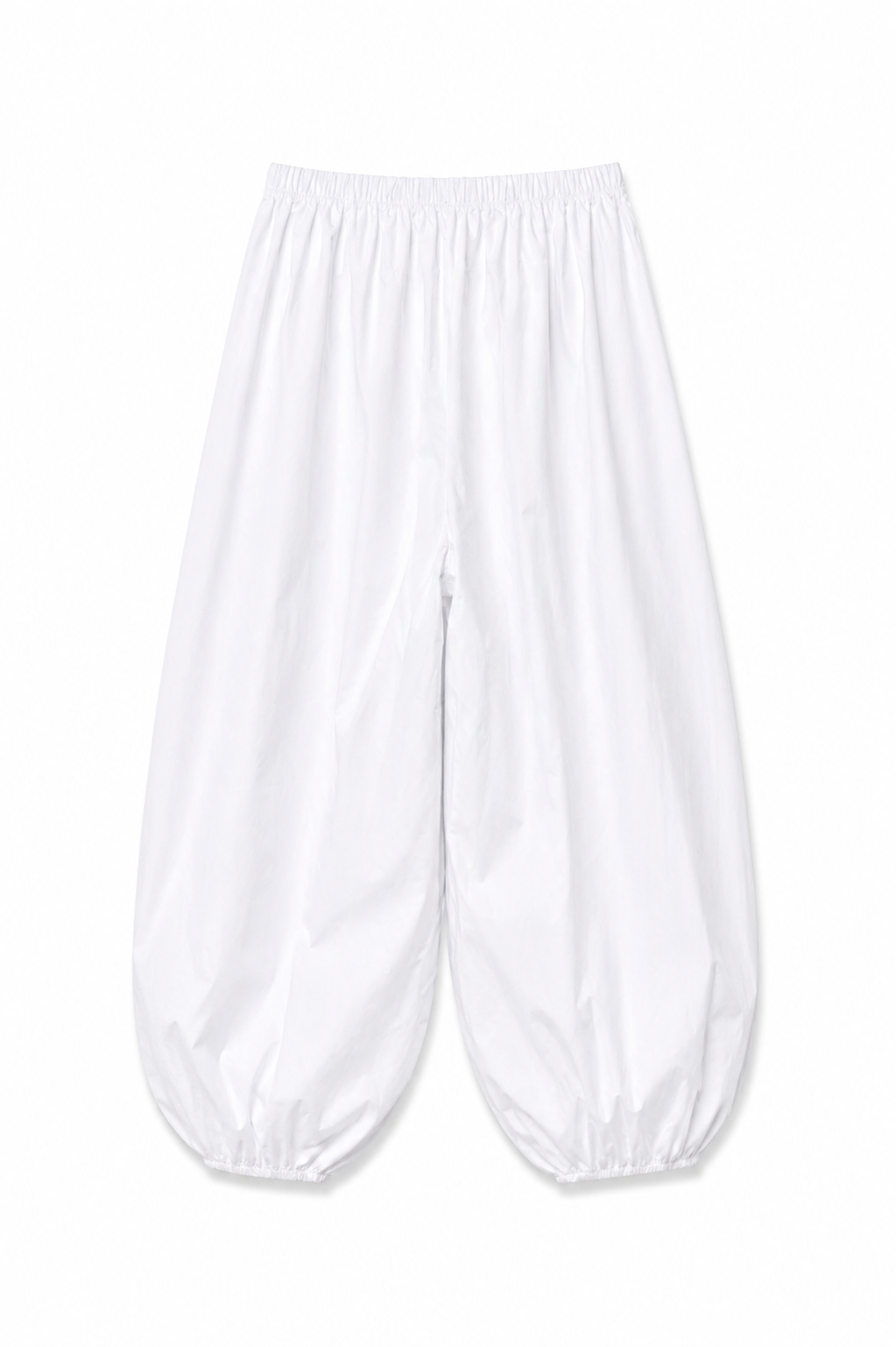 Pantaloni balloon in popeline - BIANCO