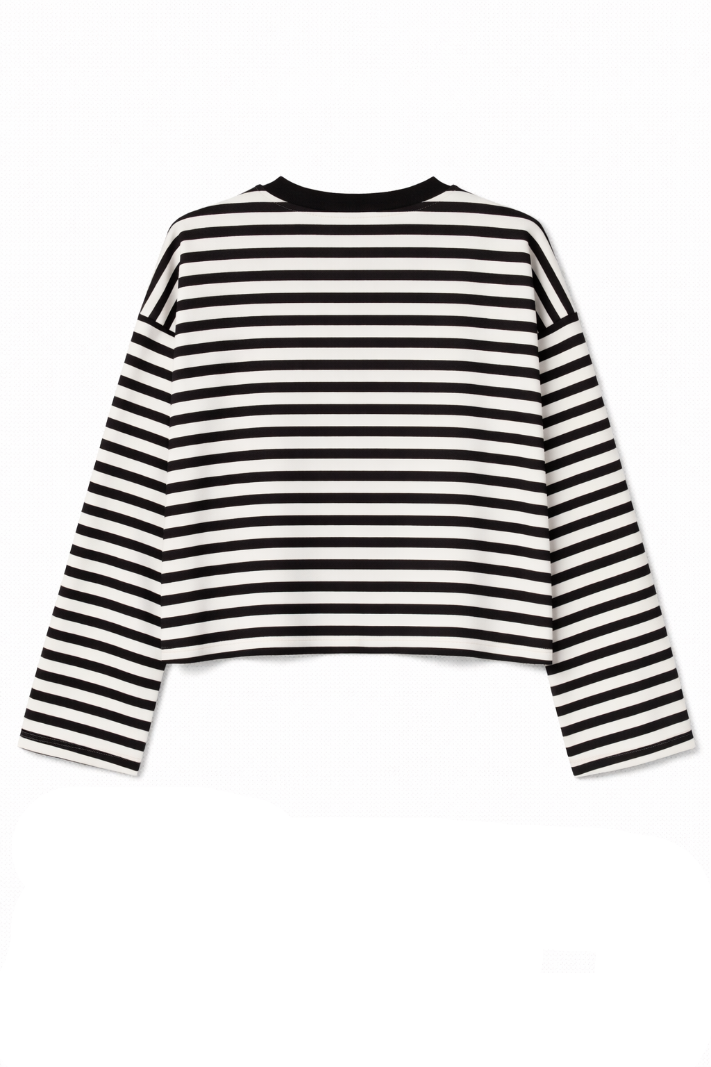 Maglia a righe maniche lunghe - PANNA/NERO