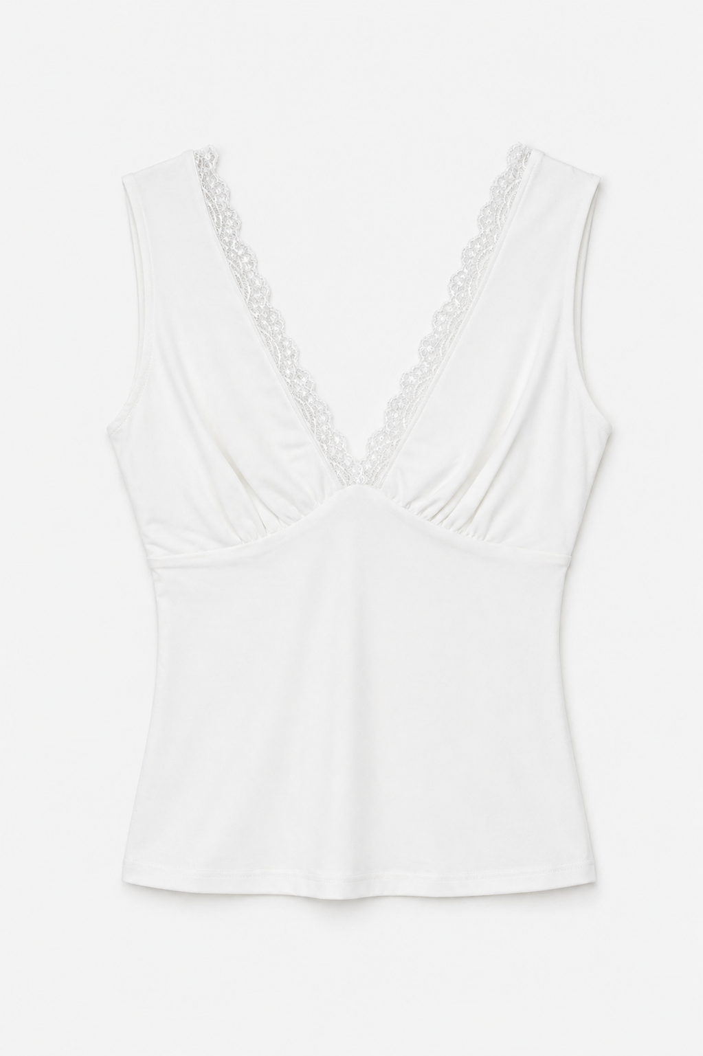 Top inserti pizzo - Ecru