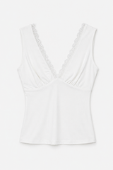 Top inserti pizzo - Ecru