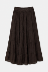 Gonna midi boho - MARRONE
