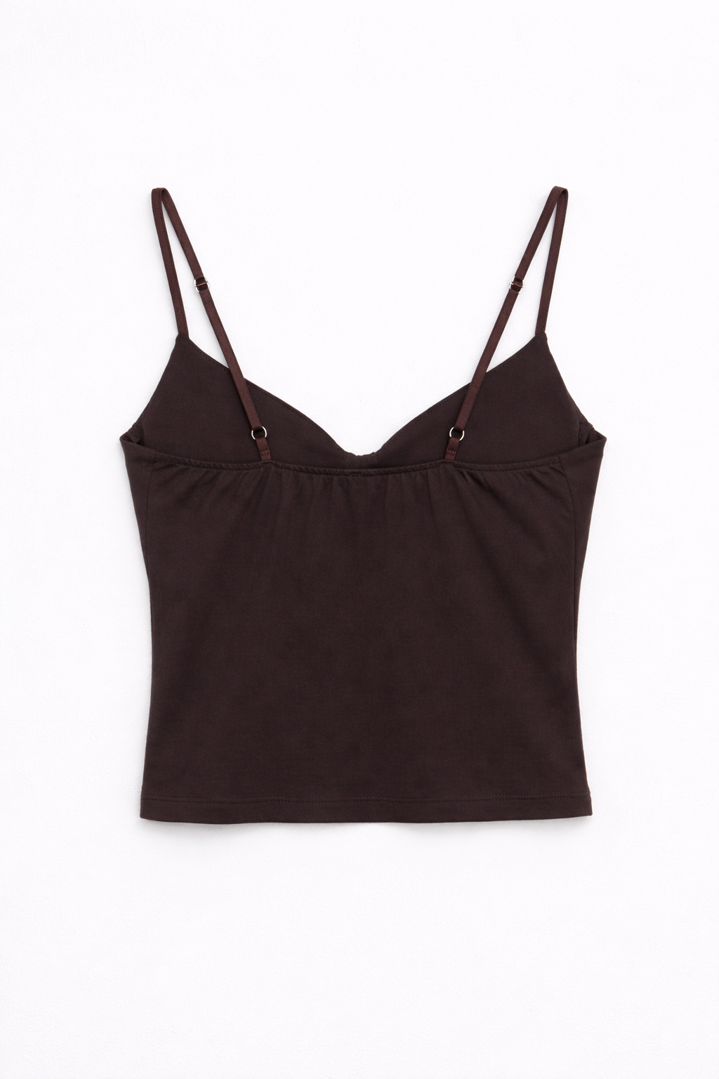 Top spalline con coppe - MARRONE