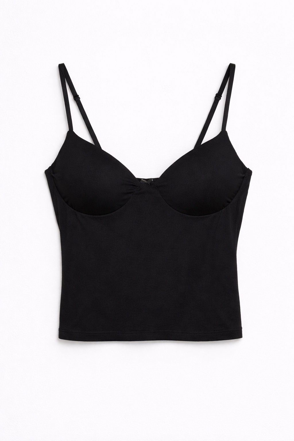 Top spalline con coppe - NERO