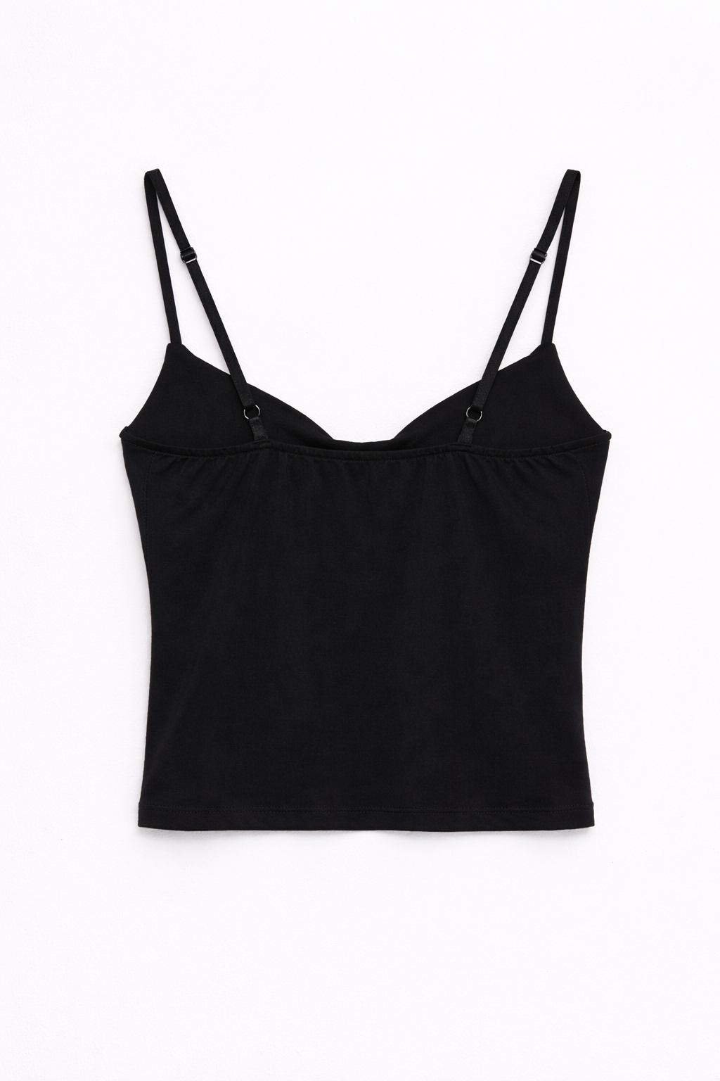 Top spalline con coppe - NERO