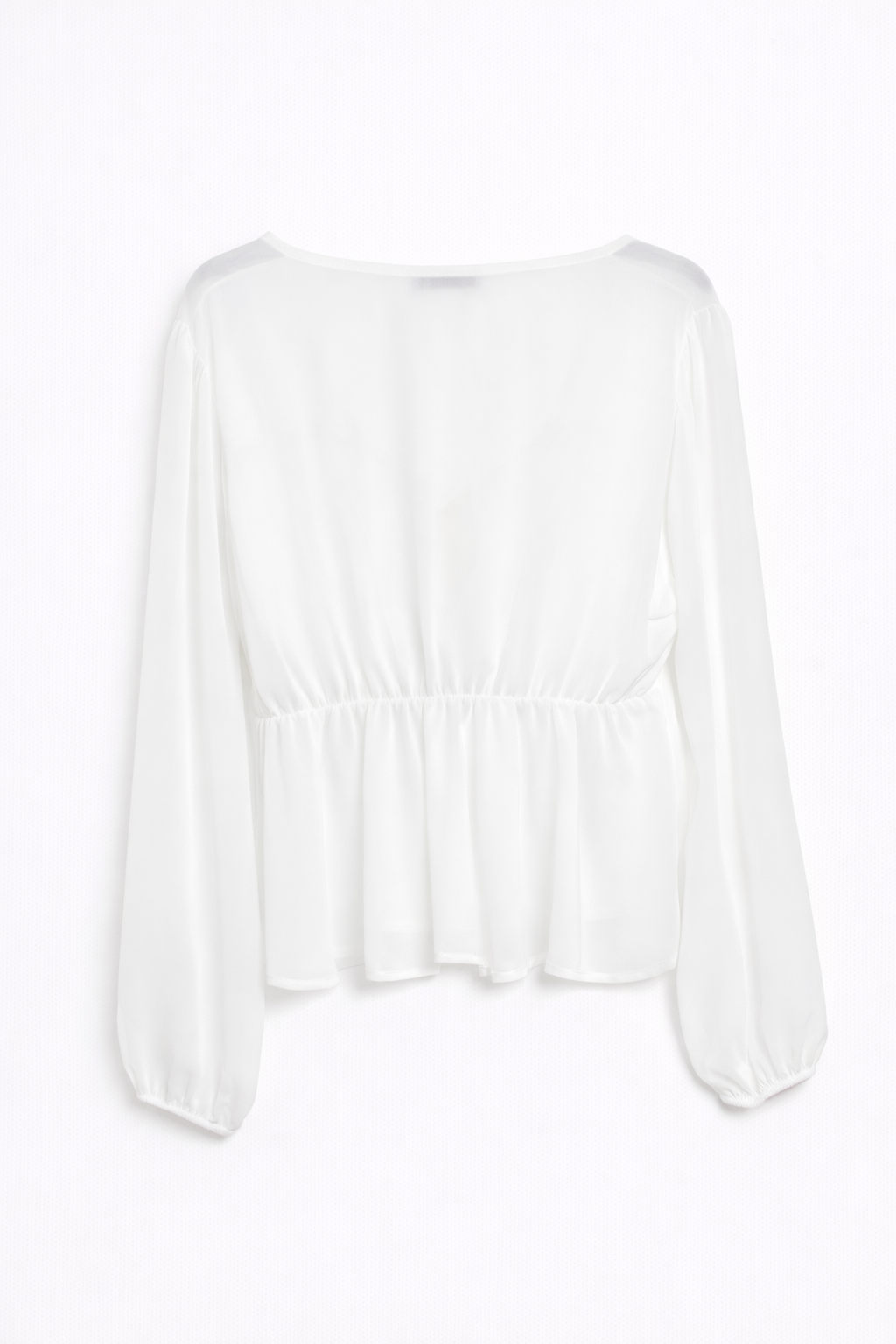 Blusa georgette con rouches - PANNA