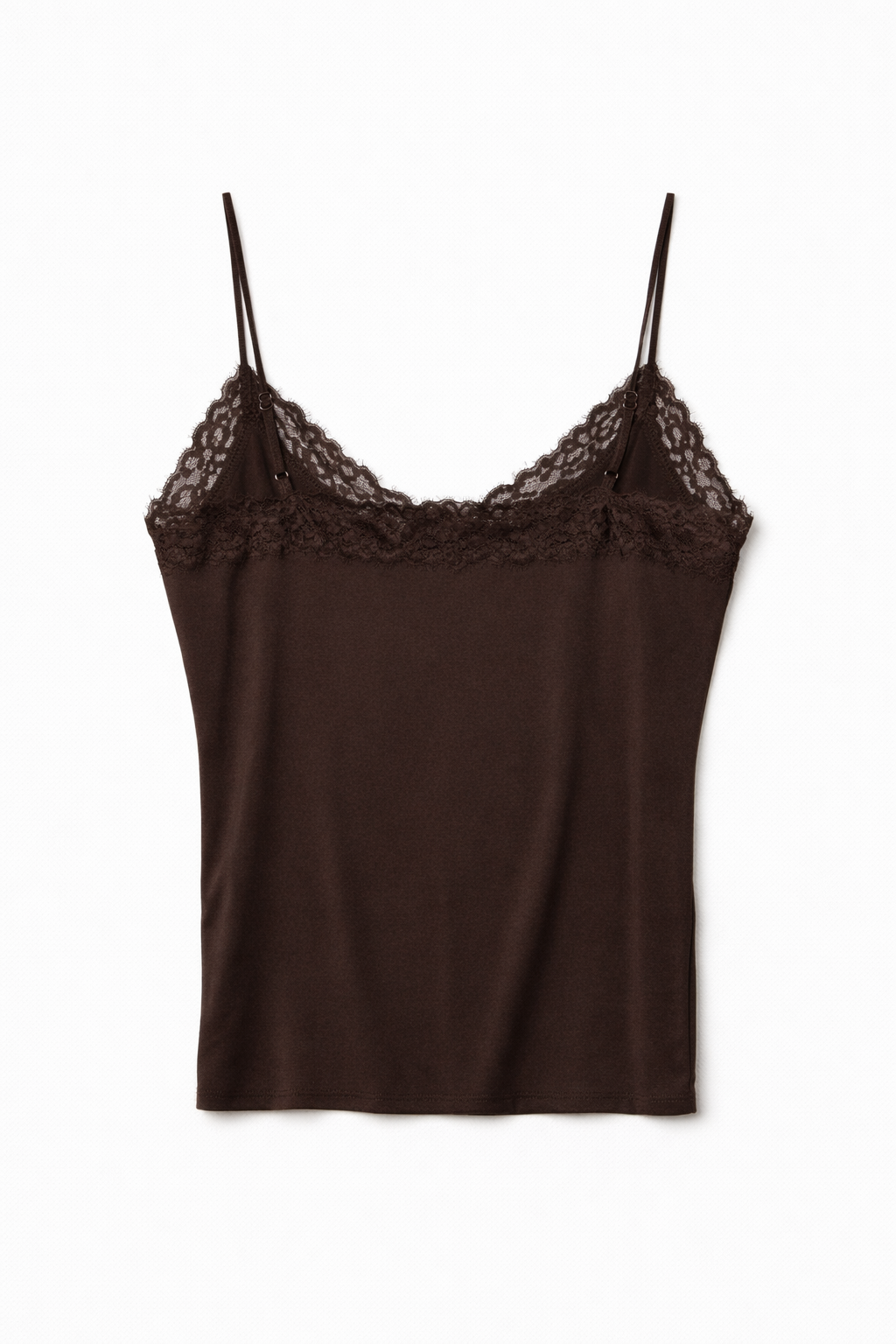 Top spalline pizzo - MARRONE