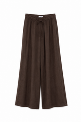 Pantaloni dritti fluidi - MARRONE