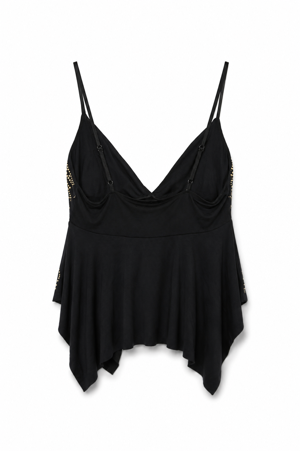 Top spalline e borchie - NERO