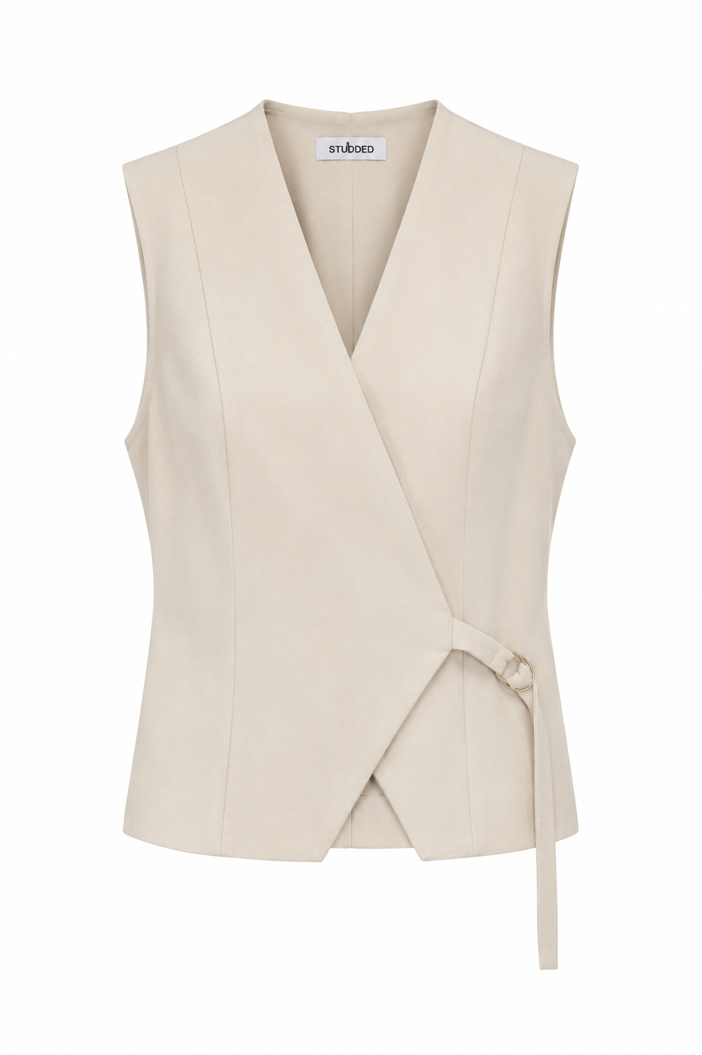 Gilet dettaglio laccio - PANNA