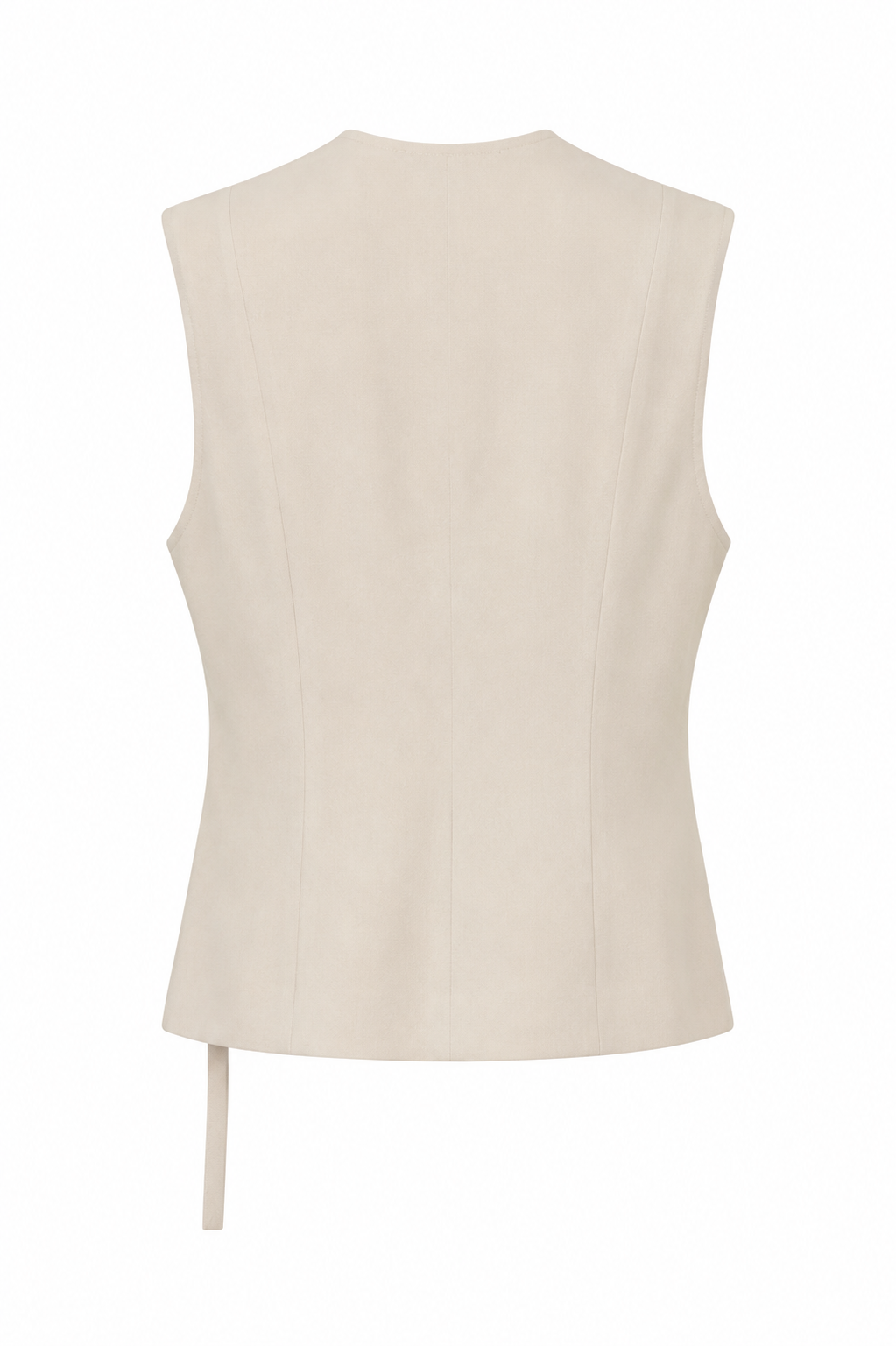 Gilet dettaglio laccio - PANNA