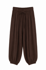 Pantalone morbido balloon - MARRONE