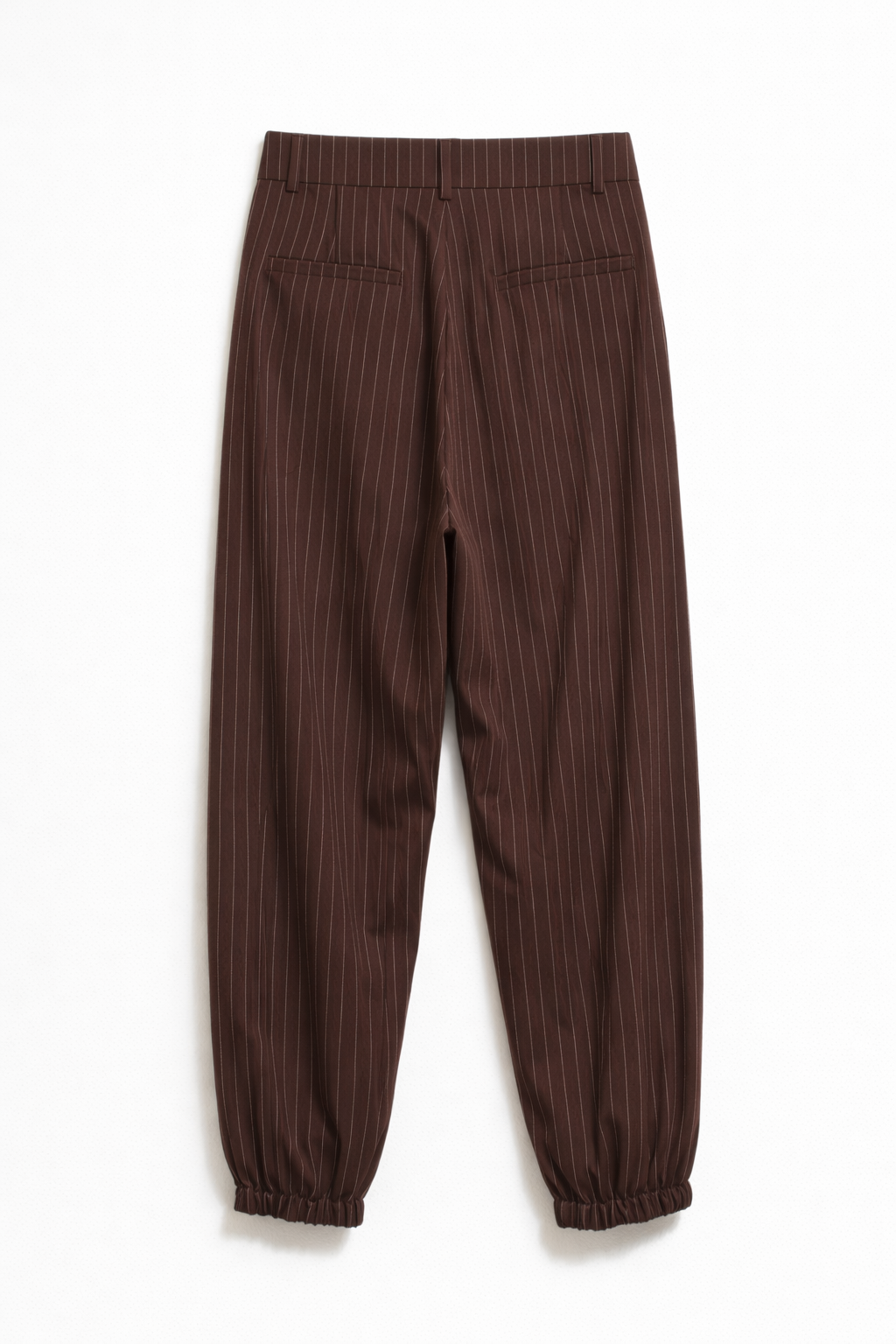 Pantalone gaucho a righe - MARRONE