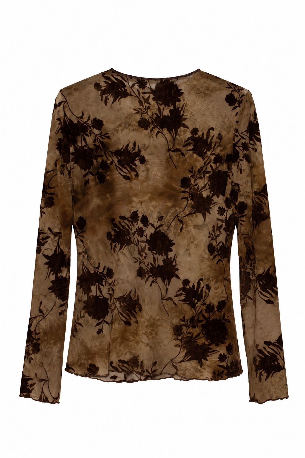 Maglia tulle floccato - Militare
