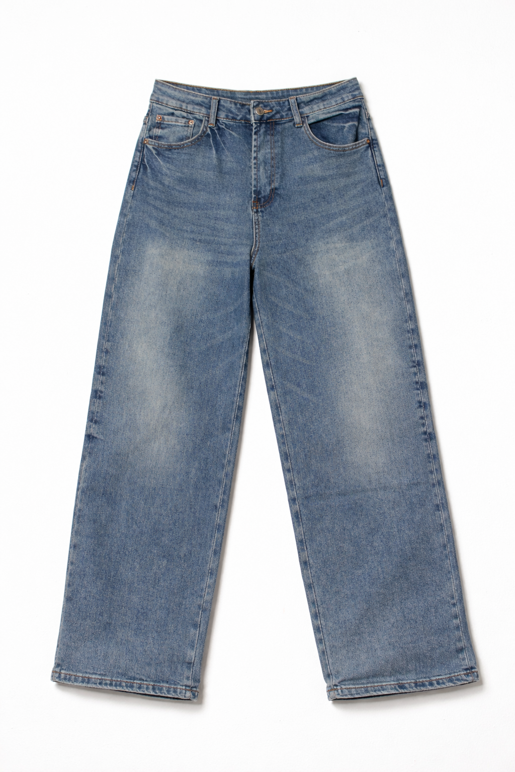 Jeans baggy folded - DENIM BLU