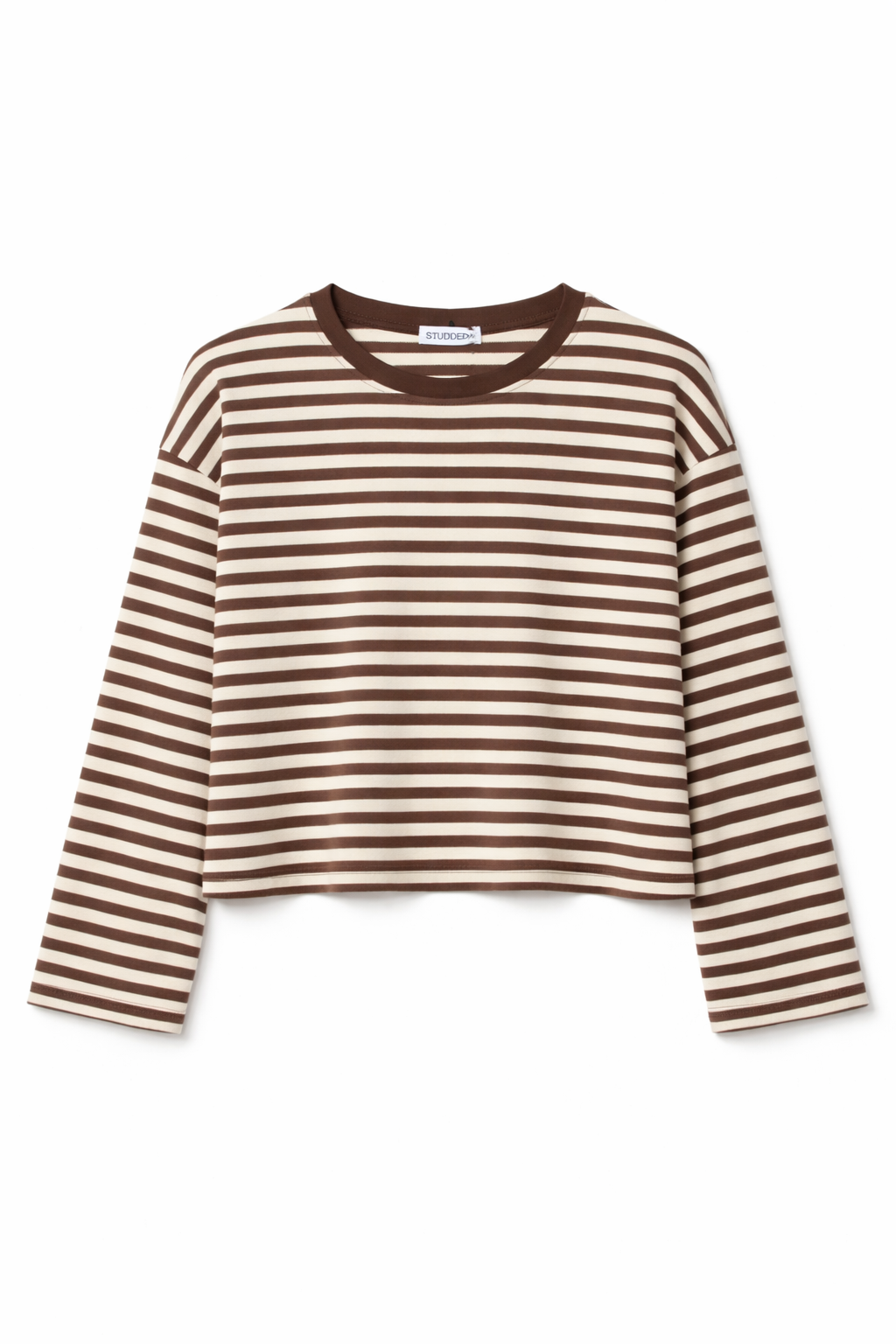 Maglia a righe maniche lunghe - PANNA/MORO