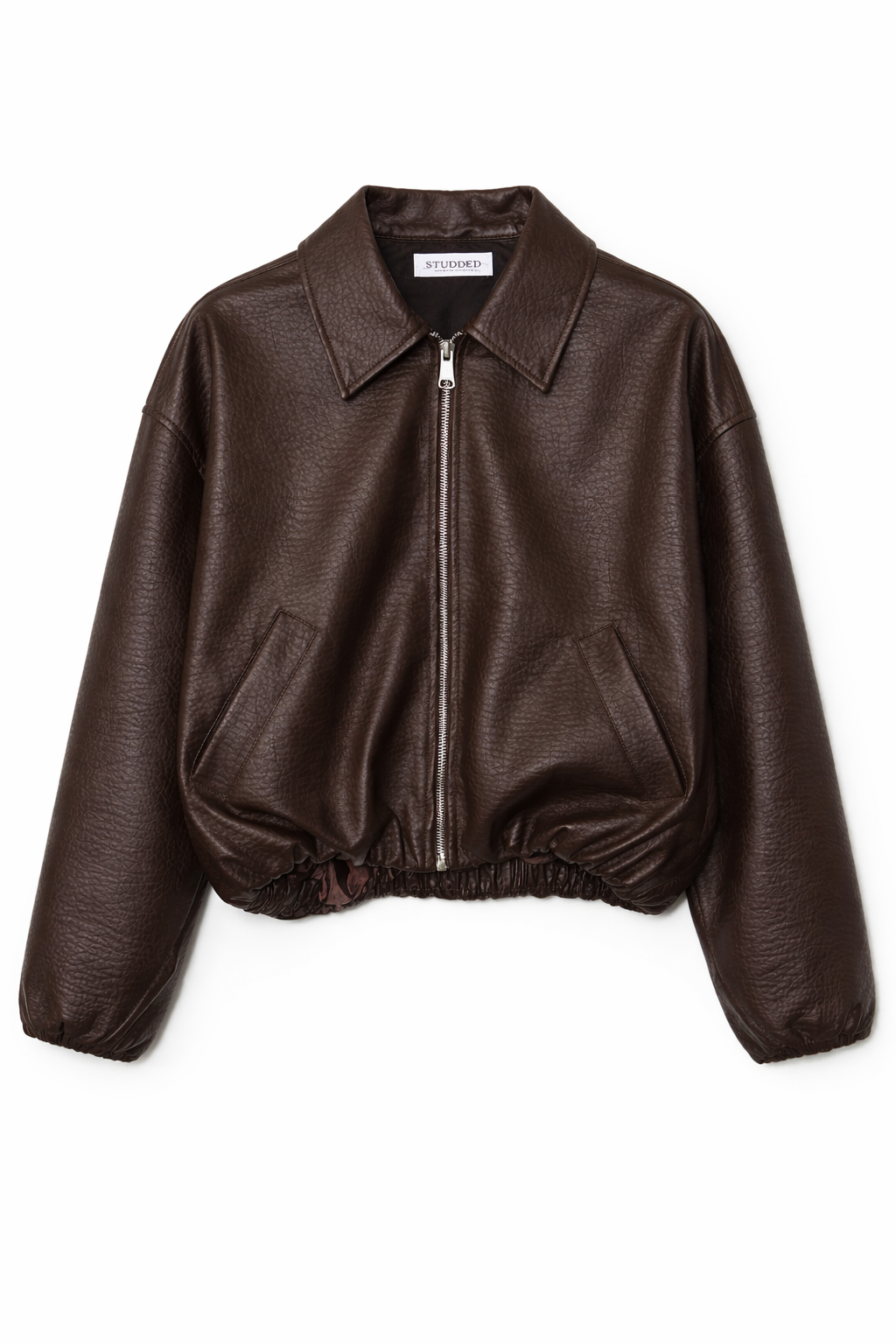 Bomber in ecopelle - MARRONE
