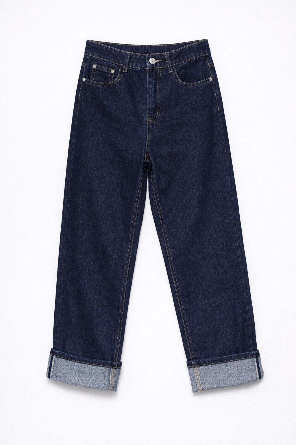 Jeans wid leg risvolto - RAW DENIM