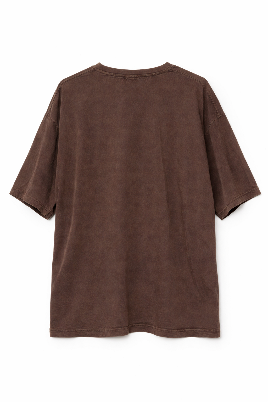 Maglia oversize stone washed - MARRONE