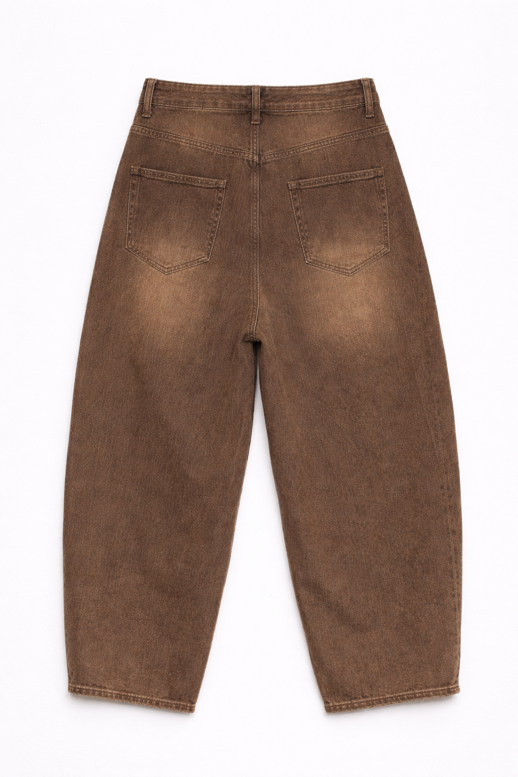 Jeans baggy fit barrel - MARRONE
