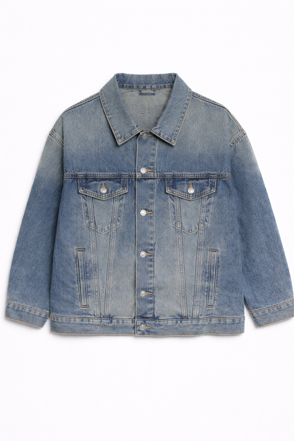 Giacca oversize in denim - DENIM SABBIATO