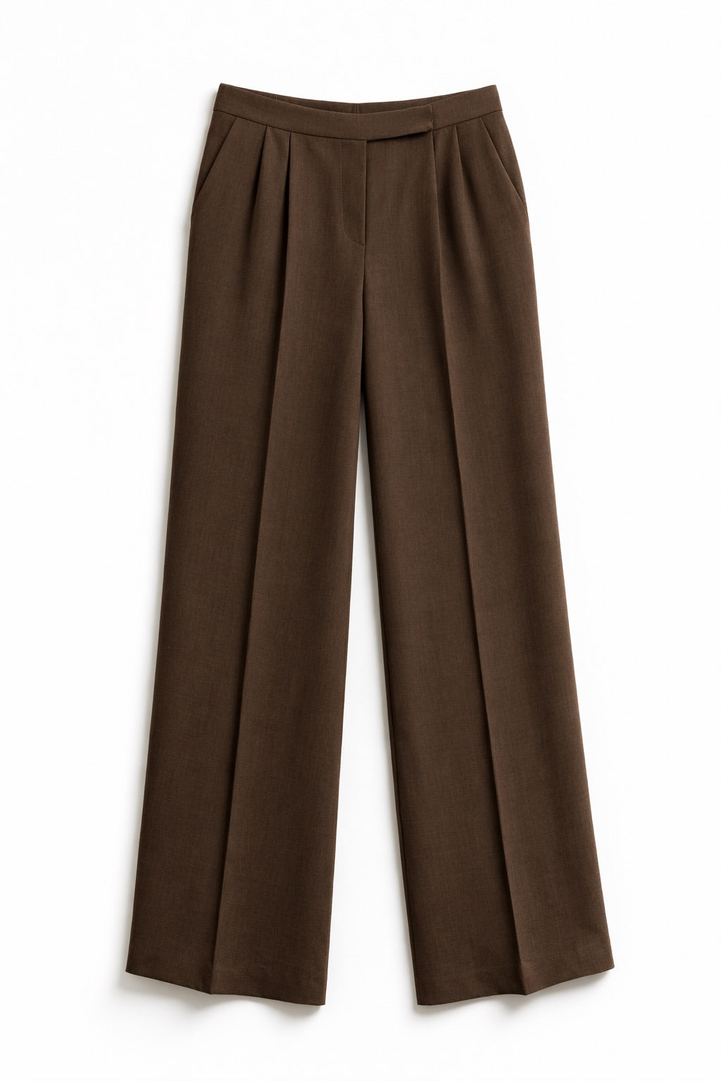 Pantalone wide leg unito - MARRONE