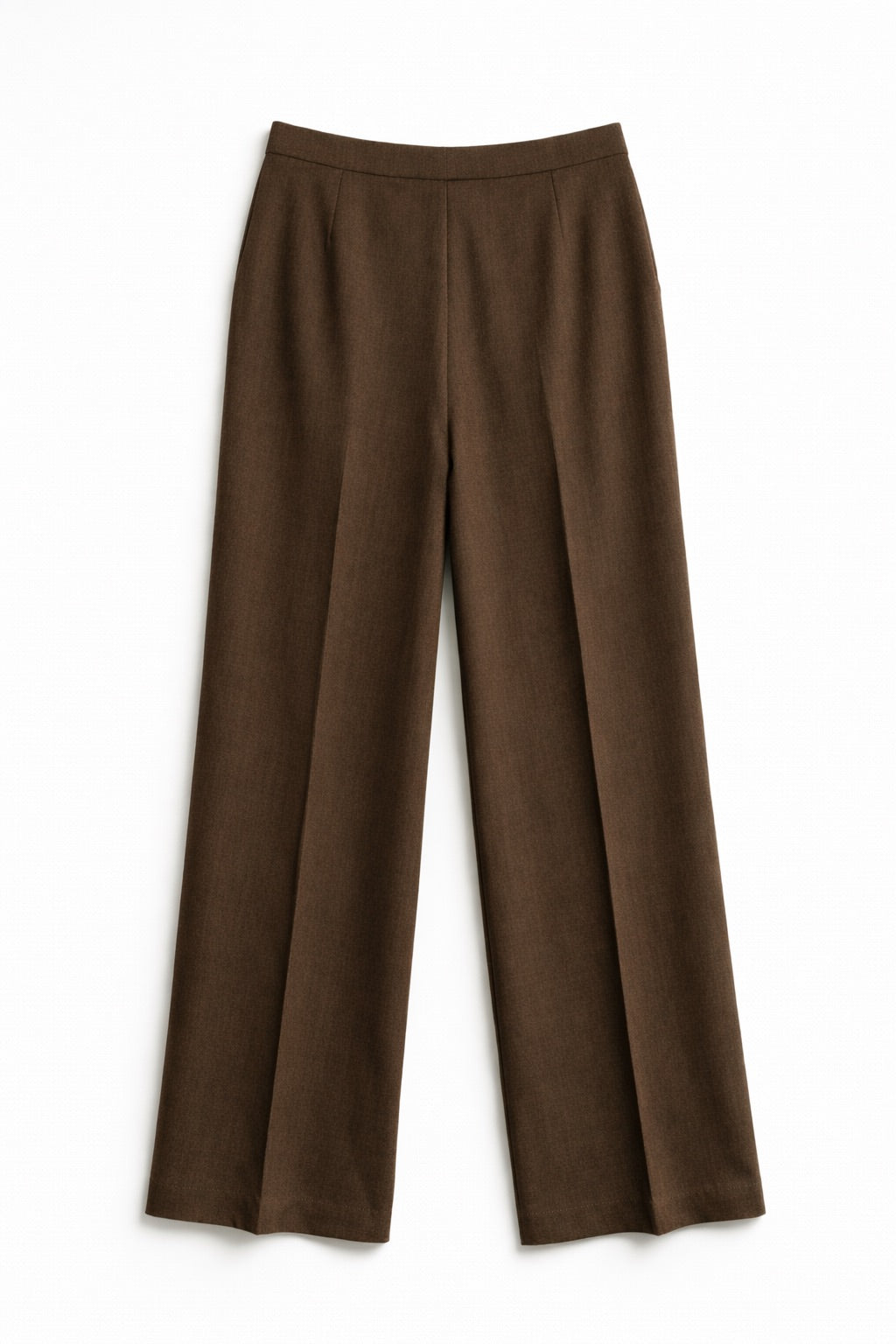 Pantalone wide leg unito - MARRONE