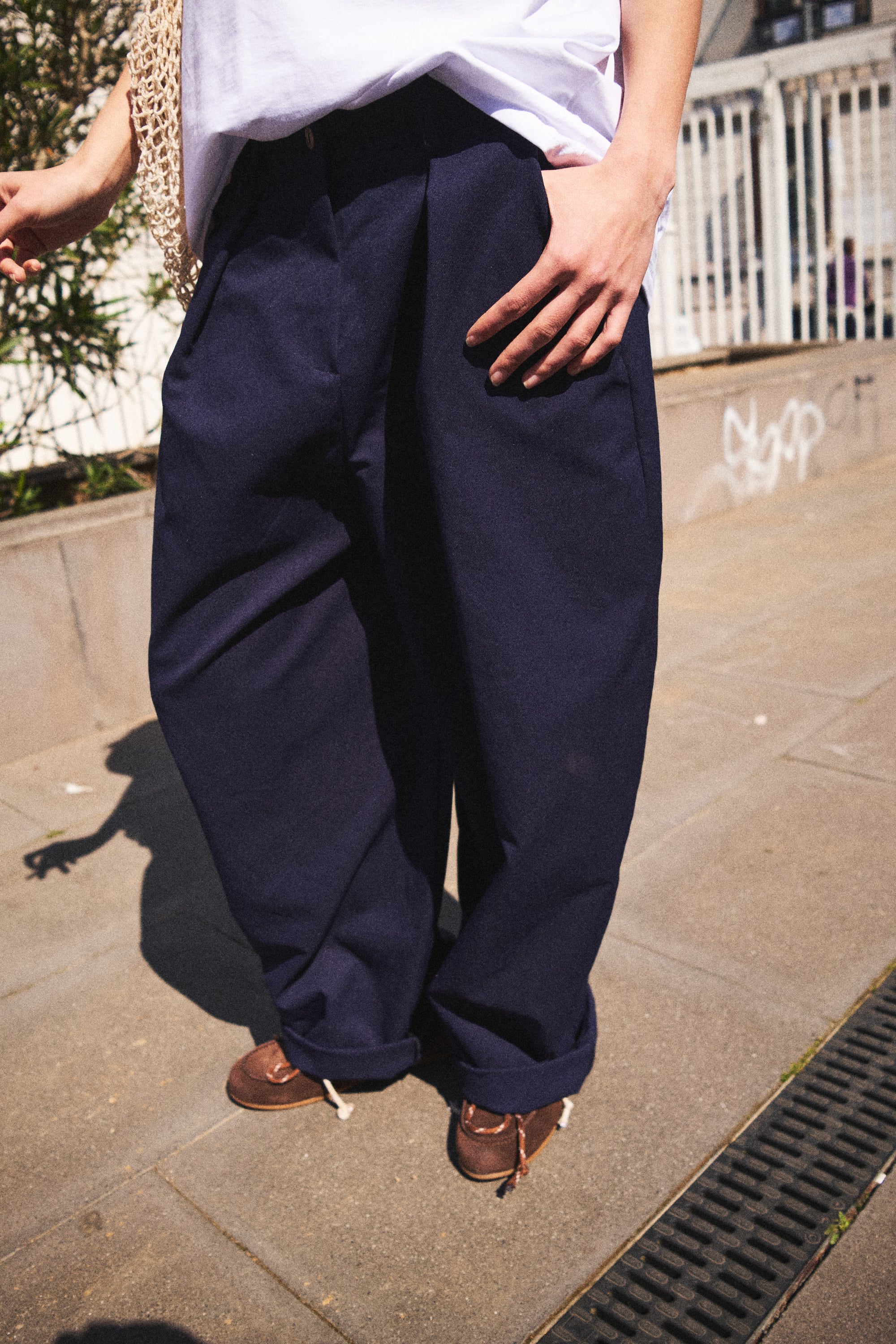 Pantalone baggy barrel - BLU
