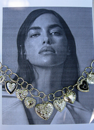 Collana charmes a cuore - ARGENTO