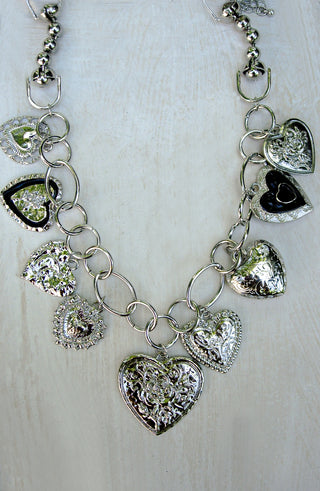 Collana charmes a cuore - ARGENTO