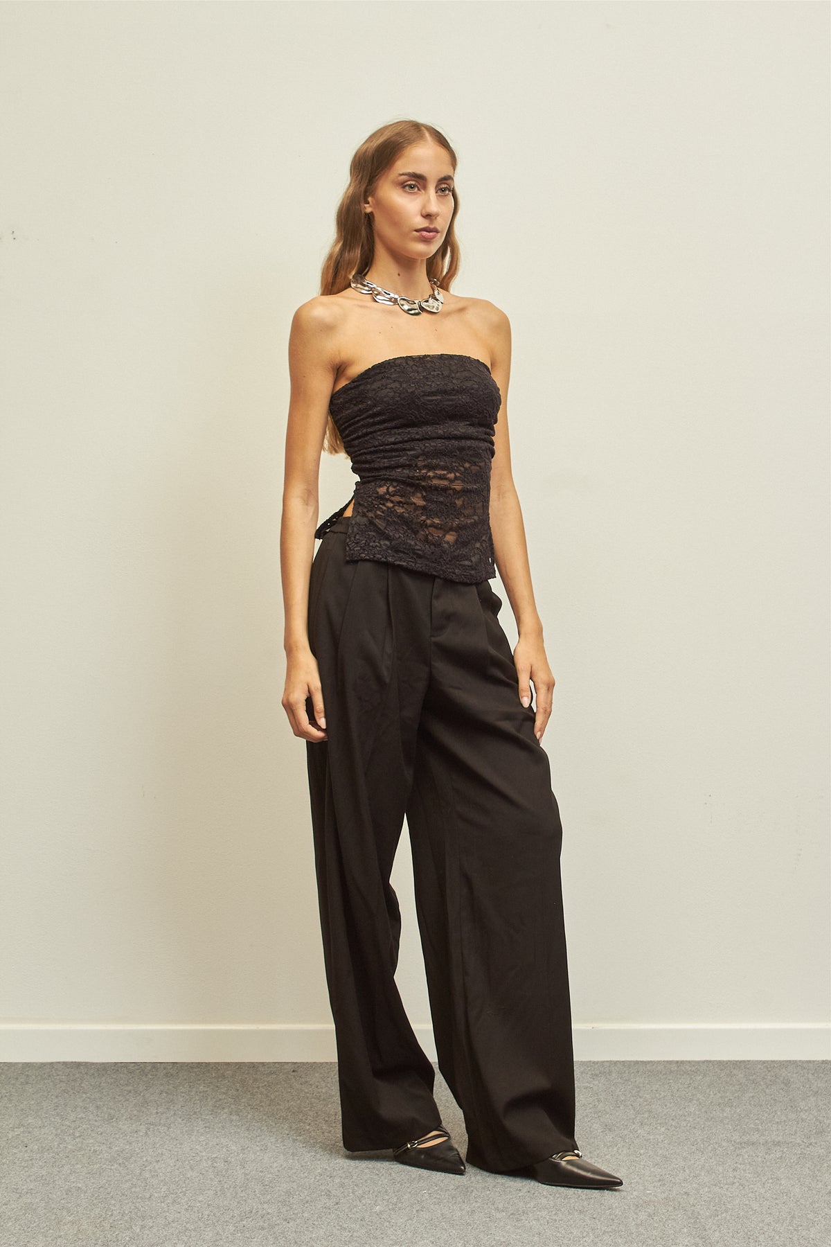 Pantalone pinces unito - NERO
