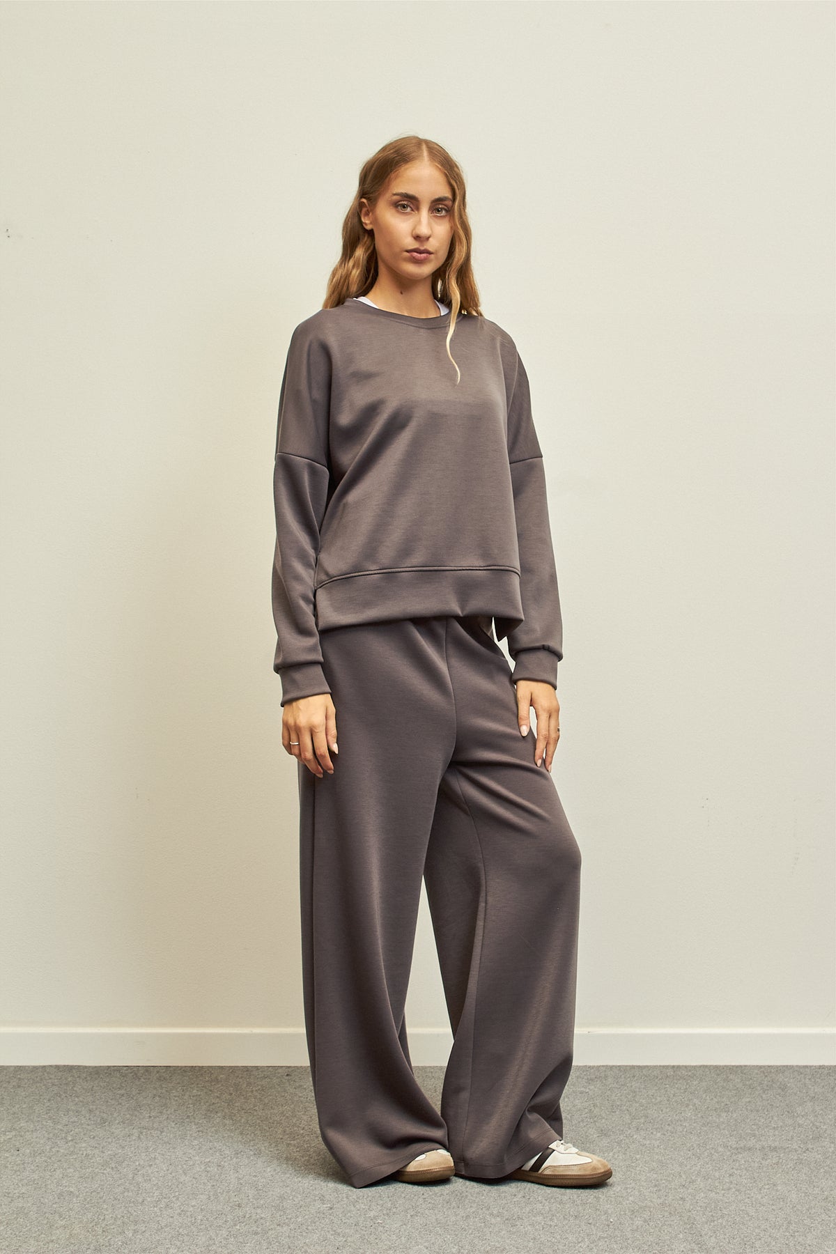 Felpa basic neoprene - Piombo