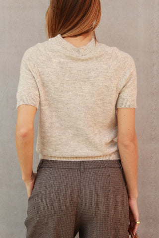 Pullover mezza manica - BEIGE