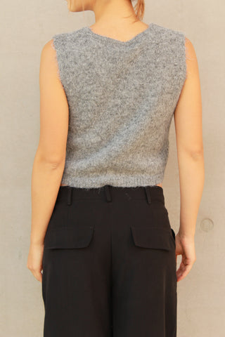 Gilet con bottoni - GRIGIO