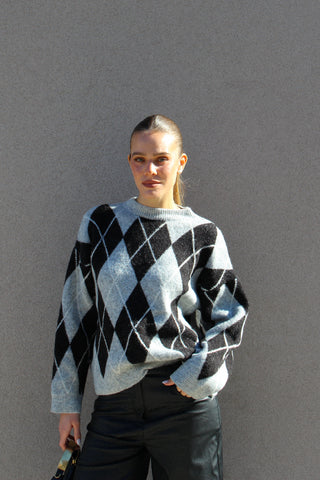 Pullover rombi - GRIGIO