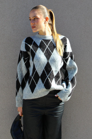 Pullover rombi - GRIGIO
