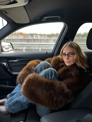 Giacca in ecopelliccia - MORO