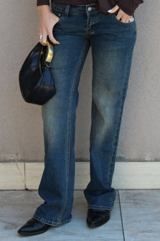 Jeans straight wide - DENIM SABBIATO