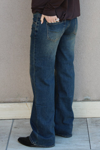 Jeans straight wide - DENIM SABBIATO
