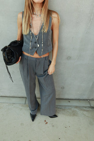 Gilet tre bottoni - GRIGIO