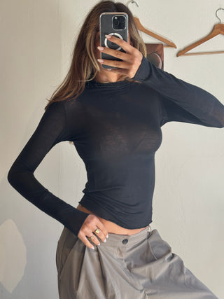 maglia lupetto - nero